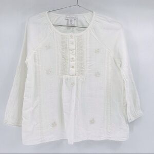 House of Harlow 1960 Embroidered Blouse White Size XS